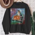 Space Galaxy Universe Cat Pizza Dj Cute Cosmic Sweatshirt Geschenke für alte Frauen