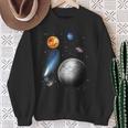 Space Motif Universe Stars Solar System Planets Sun Sweatshirt Geschenke für alte Frauen