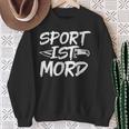 Sport Ist Mord Anti Unsporty Knife Lazy Retro Sweatshirt Geschenke für alte Frauen