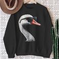 Swan Bird Graphic Animal Illustration Sunglasses Swan Sweatshirt Geschenke für alte Frauen