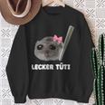 Tasty Tüti X Sad Hamster Meme Grass Bag Cannabis Sweatshirt Geschenke für alte Frauen