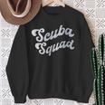 Team SCUBA SQUAD Diving Ocean Dive School Instructor Crew Sweatshirt Gifts for Old Women