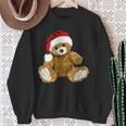 With Teddy Bear And Santa Hat Teddy Bear Christmas Sweatshirt Geschenke für alte Frauen