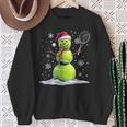 Tennis Snowman Tennis Player Santa Hat Christmas Sweatshirt Geschenke für alte Frauen