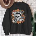 Thanksgiving Food Gravy Boat Captain Premium Sweatshirt Gifts for Old Women