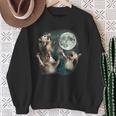 Three Possum Moon 3 Opossum Weird Cursed Meme Sweatshirt Gifts for Old Women