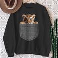 Tiger In Chest Pocket Sweatshirt Geschenke für alte Frauen