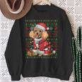 Toy Poodle Dog Xmas Lights Ugly Santa Toy Poodle Christmas Sweatshirt Gifts for Old Women