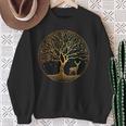 Tree Of Life Tree Of Life Yoga Meditation Tree Deer Sweatshirt Geschenke für alte Frauen