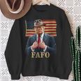 Trump Fafo F Around Find Out Us Flag Vintage Sweatshirt Gifts for Old Women