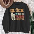 Tuba Glück Ist Wenn Die Tuba Einsatzt Sweatshirt Geschenke für alte Frauen