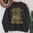 USMCeteran I Am The Storm Gold Foil Effect Sweatshirt Geschenke für alte Frauen