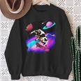 Vaca Skateboarding En El Espacio Exterior Retrointage Skateraca Camisa de entrenamiento Regalos para ancianas
