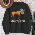 Vancouver Bc Canada Vintage Pride Souvenir Moose Nature Sweatshirt Gifts for Old Women