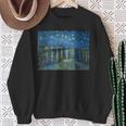 Vincentan Gogh Noche Estrellada Sobre El Ródano Camisa de entrenamiento Regalos para ancianas