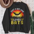 Vintage Bat Just A Guy Who Loves Bats Bat Halloween Sweatshirt Gifts for Old Women
