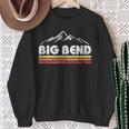Vintage Big Bend National Park Texas Souvenir Retro Lines Sweatshirt Gifts for Old Women