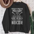 Vintage Motorcycle Biker Biker's Prayer Biking Motorcycling Sweatshirt Gifts for Old Women