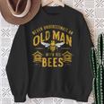 Vintage Never Underestimate An Old Man Beekeeper Sweatshirt Gifts for Old Women
