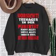 Vorsicht Nager In Der Puberty Nie Slogan Sweatshirt Geschenke für alte Frauen