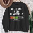 Werdender Papa 2025 Waiting For Player 3 Loading Pregnant Sweatshirt Geschenke für alte Frauen