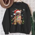 Xmas Lighting Santa French Bulldog Dog Christmas Sweatshirt Geschenke für alte Frauen