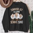 Zuhause Ist Wo Meine Sheep Home Is Where My Sheep Sweatshirt Geschenke für alte Frauen