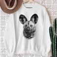 African Painted Dog Close-Up For Wild Dog Fans Sweatshirt Gifts for Old Women