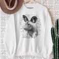 African Wild Dog Close-Up On Vintage Africa Map Safari Theme Sweatshirt Gifts for Old Women