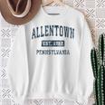 Allentown Pennsylvania PA Vintage Sports Navy Print Sweatshirt Gifts for Old Women