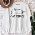 Chat Humour Cadeau Chat M'épuise Sweater e Cadeaux pour les femmes âgées