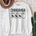 Chihuahua Hört Auf Wort Chihuahua Gray Sweatshirt Geschenke für alte Frauen