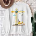 Children's 2Nd Birthday Boys With Crane And Digger Construction Site Sweatshirt Geschenke für alte Frauen