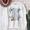 Children's 6 Years Birthday Robot And Technology Sweatshirt Geschenke für alte Frauen