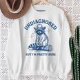 Cowboy Raccoon Meme Unisex Sweatshirt - Humorous Wildlife Vibe Gifts for Old Women