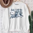 Cowgirl Riding Tiger Hell Cat Vintage Sweatshirt Gifts for Old Women