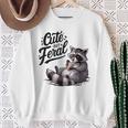 Cute Feral Panda Raccoon Costume Sweatshirt - Fun Animal Theme Gifts for Old Women