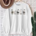 Five Wool Sheep I Sheep With Comic Sheep Sweatshirt Geschenke für alte Frauen