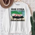 Free Syria Syria Revolution Freedon Flag Blue Sweatshirt Geschenke für alte Frauen