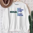 Saying Hola Estoy Aprendiendo Español Learn Spanish Sweatshirt Geschenke für alte Frauen