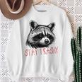 Street Cat Vintage Stay Trashy Raccoon Sweatshirt Gifts for Old Women