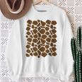 Giraffe Print Lazy Halloween Costume Idea Sweatshirt Gifts for Old Women