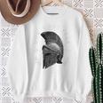 Greek Sparta Helmet Warrior Soldier Backprint Spartan Sweatshirt Geschenke für alte Frauen