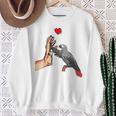 Grey Parrot Love Parrot Heart Bird Sweatshirt Geschenke für alte Frauen