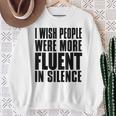J'aimerais Que Les Gens Parlent Plus Couramment Le Silence Activisme Sweater e Cadeaux pour les femmes âgées