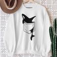 Casual Killer Whale Orca In Your Pocket Blue Sweatshirt Geschenke für alte Frauen