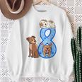 Kinder 8 Geburtstag Junge Hunde Outfit 8 Jahre Alt Welpe Sweatshirt Geschenke für alte Frauen