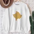 Kosovo Flag Nation Cosovaria Supporter Kosovo Blue Sweatshirt Geschenke für alte Frauen