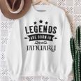 Legends Are Born In January January Birthday Party Sweatshirt Gifts for Old Women