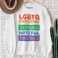 LGBTQ Christian Is Not An Oxymoron LGBT Pride Premium Sweatshirt Gifts for Old Women